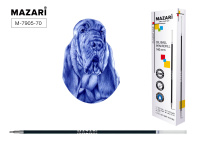 Стержень 140мм. 1.0м шариковый MAZARI синий на маслян основе игольч M-7905-70/100/Китай