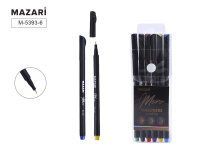 Набор линеров 6цв MERO 0,4мм Mazari M-5393-6/24/Китай Набор линеров 6цв MERO 0,4мм Mazari M-5393-6/24/Китай
