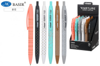 Ручка автоматическая шариковая на масляной основе "VINSON NATURE" 0,7mm синяя ассорти 815/36/Китай