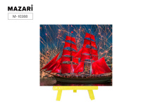 Алмазная мозаика с мольбертом АЛЫЕ ПАРУСА 21х25см частичная выкладка M-10388/Китай Алмазная мозаика с мольбертом АЛЫЕ ПАРУСА 21х25см частичная выкладка M-10388/Китай