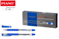 Ручка шариковая "Piano" на масляной основе резин держатель синяя 0,5 mm. PT-350-12/син/12/Китай
