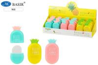 Ластик "АНАНАС" пластик цвет футляр ассорти размер 6*3см. 1960/24/Китай Ластик "АНАНАС" пластик цвет футляр ассорти размер 6*3см. 1960/24/Китай