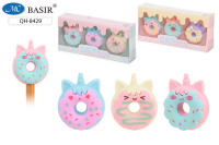 Ластик /насадка для карандаша/ "ПОНЧИК mini" ассорти по 3шт 11,5*5,5см QH-8429/24/Китай Ластик /насадка для карандаша/ "ПОНЧИК mini" ассорти по 3шт 11,5*5,5см QH-8429/24/Китай