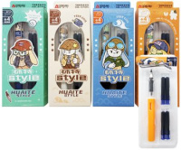 Ручка перьевая DD-292 синяя 0,5мм с 4 картриджами ассорти DD-292/24/Китай