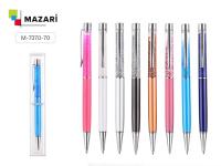 Ручка шариковая автомат Mazari LAVA синяя с поворот мех метал корп футляр 0,7mm M-7370-70/25/Китай