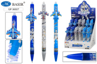 Ручка гелевая автоматическая со стираемыми чернилами "САМОЛЁТ" 0,5mm синяя ассорти GP-36027/36/Китай Ручка гелевая автоматическая со стираемыми чернилами "САМОЛЁТ" 0,5mm синяя ассорти GP-36027/36/Китай