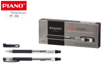 Ручка шариковая "Piano" на масляной основе резин держатель чёрная 0,5 mm. PT-350-12/чёрн/12/Китай
