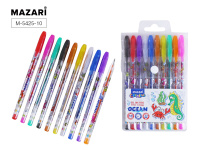 Набор ручек гелевых с блёстками OCEAN 10цв с ароматиз чернил 0.9мм M-5425-10/Китай Набор ручек гелевых с блёстками OCEAN 10цв с ароматиз чернил 0.9мм M-5425-10/Китай
