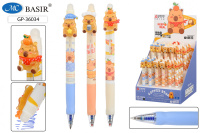 Ручка гелевая автоматическая со стираемыми чернилами "КАПИБАРА" 0,5mm синяя ассорти GP-36034/36/Кита Ручка гелевая автоматическая со стираемыми чернилами "КАПИБАРА" 0,5mm синяя ассорти GP-36034/36/Кита