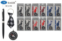 Набор подарочный мужской брелок для ключей ассорти+авторучка +компас МС-6198/12/Китай