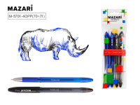 Набор шариковых ручек 2син+2черных Mazari TORINO 0.7мм M-5701-4OPP(70+71)/36/Индия Набор шариковых ручек 2син+2черных Mazari TORINO 0.7мм M-5701-4OPP(70+71)/36/Индия
