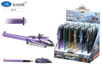 Ручка гелевая-игрушка "ВЕРТОЛЁТ" с фонариком синяя иголч 0,5mm ассорти A-21-S/30/Китай