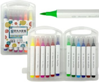 Фломастеры 12цв DG-72 Трехгранные 1-4мм кисть M1902-12 331664/36/Китай