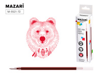 Стержень гелевый MAZARI КРАСНЫЙ 0.5мм 130мм M-5521-72/50/Китай Стержень гелевый MAZARI КРАСНЫЙ 0.5мм 130мм M-5521-72/50/Китай