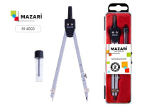 Циркуль 2предмета в футляре с европодв M-4503 Mazari/12/Китай Циркуль 2предмета в футляре с европодв M-4503 Mazari/12/Китай