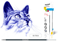 Стержень 140мм 0.7мм шарик СИНИЙ MAZARI M-7904-70/100/Китай