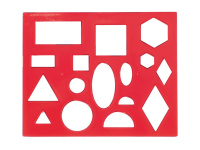 Трафарет Геометрические фигуры №1 Луч пластик красный 12С 836-08/10/Россия