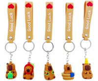 Брелок для ключей DE-312 "Капибара" резин 5см ассорти 330152/50/Китай Брелок для ключей DE-312 "Капибара" резин 5см ассорти 330152/50/Китай