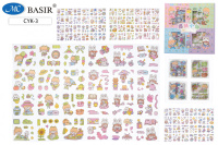 Набор наклеек "МОМО" 4 листа 36*24см ассорти CYK-3/Китай