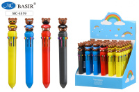 Ручка шариковая автоматическая 10цв "МИШКА superme" корпус ассорти МС-5519/36/Китай Ручка шариковая автоматическая 10цв "МИШКА superme" корпус ассорти МС-5519/36/Китай