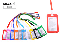 Идентификатор вертикальный LEVEL 65х110мм пластик на шнурке микс 10цв M-5895/100/Китай