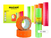 Ценник цветной 400шт 12х21мм с волнистым краем асс. 5цв в рулонах Mazari M-1000/10/Китай Ценник цветной 400шт 12х21мм с волнистым краем асс. 5цв в рулонах Mazari M-1000/10/Китай