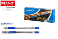 Ручка шариковая "Piano GOLD" на масляной основе игольч 0,5мм синяя PT-205/12/Китай