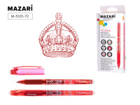 Ручка гелевая MAZARI JUMBO со стир чернилами VICTORIAN красная 0.5мм M-5315-72/20/Китай Ручка гелевая MAZARI JUMBO со стир чернилами VICTORIAN красная 0.5мм M-5315-72/20/Китай