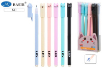 Ручка гелевая со стир чернилами "КОШКА" 0,5mm синяя ассорти KS1/12/Китай Ручка гелевая со стир чернилами "КОШКА" 0,5mm синяя ассорти KS1/12/Китай