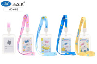 Бейдж "Зайчик" вертикальный пластик зажим лента  11*6,8см. МС-6315/20/Китай