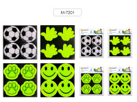 Набор наклеек светоотражающих МИКС 4шт фигурные MAZARI M-7201/40/Китай