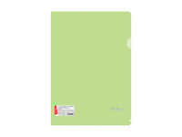 Папка-уголок А4 180мкм ШК прозр салатовая Berlingo "Starlight"AGp_04119/20/Китай