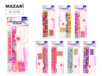Браслет с выкладкой стразами 21Х2см 2шт 8диз ассорти Mazari M-12140/Китай Браслет с выкладкой стразами 21Х2см 2шт 8диз ассорти Mazari M-12140/Китай