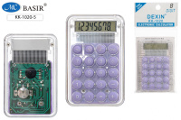 Калькулятор 8-разрядный 85*55*8mm прозрачный сиреневый KK-1020-5/сирень/50/Китай Калькулятор 8-разрядный 85*55*8mm прозрачный сиреневый KK-1020-5/сирень/50/Китай