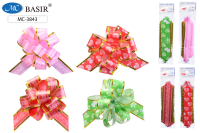 Бант-шар с золотым тиснением ассорти 32mm МС-3843/50/Китай