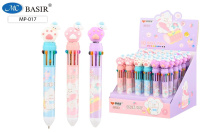 Ручка шариковая автоматическая 10цв "ЛАПКИ" 0,5mm ассорти MP-017/36/Китай Ручка шариковая автоматическая 10цв "ЛАПКИ" 0,5mm ассорти MP-017/36/Китай