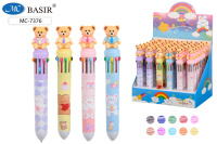 Ручка шариковая автоматическая 10цв "МИШКА" 0,5mm ассорти МС-7376/36/Китай Ручка шариковая автоматическая 10цв "МИШКА" 0,5mm ассорти МС-7376/36/Китай