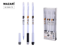 Ручка гелевая Mazari KISSA синяя со стир черн игольч 0.5мм M-5340-70/12/Китай Ручка гелевая Mazari KISSA синяя со стир черн игольч 0.5мм M-5340-70/12/Китай