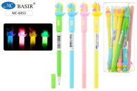 Ручка шариковая "ДИНОЗАВРИК" фонарик синяя ассорти МС-6953/12/Китай