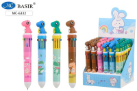 Ручка шариковая автоматическая 10цв "ДИНОЗАВРИК" 0,5mm ассорти МС-6332/36/Китай Ручка шариковая автоматическая 10цв "ДИНОЗАВРИК" 0,5mm ассорти МС-6332/36/Китай