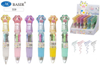 Ручка шариковая автоматическая 4цв "ЛАПКИ" 11,1см 0,5mm E-559/36/Китай Ручка шариковая автоматическая 4цв "ЛАПКИ" 11,1см 0,5mm E-559/36/Китай