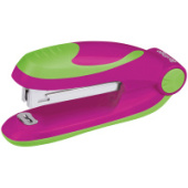 Степлер №10 15л Berlingo Fuze  50 скоб пластик корпус розовый DSp_10215/12/Китай