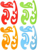 Набор лекал 3шт цветн прозрач ассорти (25,17,12 см) Проф-Пресс Л-6219/80/Россия