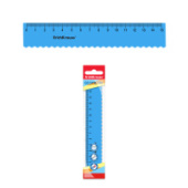 Линейка 15см с волнистым краем гибкая пластик ErichKrause® Bubble Gum голубая 57811/10/Россия Линейка 15см с волнистым краем гибкая пластик ErichKrause® Bubble Gum голубая 57811/10/Россия