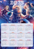 Календарь листовой 2025 А4 "Котики" 63.164/Россия