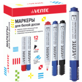 Маркер для доски "deVENTE" с клипом пулевидный 5мм синий 5040305/12/Китай