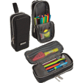 Пенал "deVENTE. Private" 21x9x8см прямоугольный вертик 2отд иск кожа черный 7025346/12/Китай