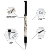 Ручка подарочная Berlingo "Fantasy" синяя 0,7мм корпус бежевый акрил CPs_70503/Китай