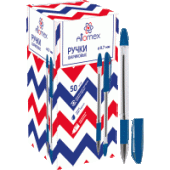 Ручка шариковая "Attomex" 0,7мм с каучуковым держателем синяя 5073851/50/Китай