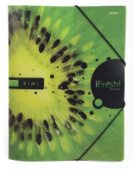 Папка на резинке А4 "IFRESH-киви" пласт.с клапанами Пк4р_10623/12/Китай